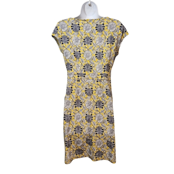 EUC BODEN FLORRIE JERSEY DRESS YELLOW NAVY SZ 6 - Picture 9 of 12